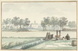 Slottet Ter Hooge på Walcheren af Aert Schouman