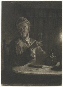 Mand med hævet glas af Aert Schouman