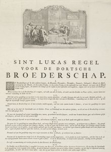 Regler for Saint Luke-lauget i Dordrecht, 1736 af Aert Schouman