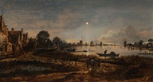 River View by Moonlight, ca. 1640-50