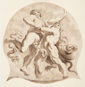 Hercules og Antaeus af After Annibale Carracci