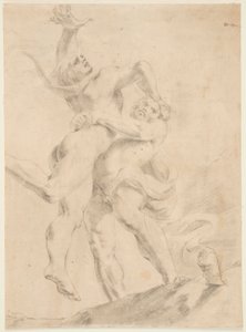 Studie for Hercules og Antaeus af After Annibale Carracci