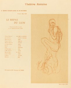 Løvens måltid af after Auguste Rodin