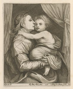 Madonna og barn af After David Teniers the Younger