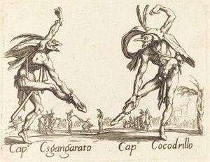 ingen Sgangherato og Cap. krokodille af After Jacques Callot