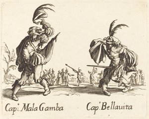 Cap. Mala Gamba og Cap. Bellavita af After Jacques Callot