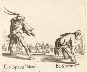 Cap. Spessa Monti og Bagattino af After Jacques Callot