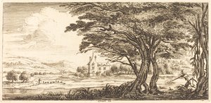 Landskab af After Jacques Callot