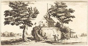 Landskab af After Jacques Callot
