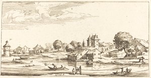 Landskab af After Jacques Callot