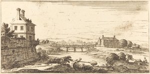 Landskab af After Jacques Callot