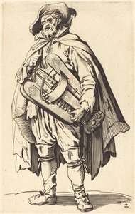 Hurdy-Gurdy-spilleren af After Jacques Callot