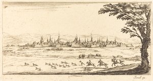 Udsigt over Nancy af After Jacques Callot
