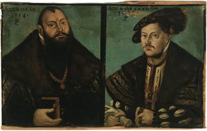 Johann Friedrich I, den storsindede, kurfyrste af Sachsen og Johann Ernst af Sachsen