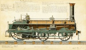 Højhastighedslokomotiv, 1864 af Agapele Jemeppes