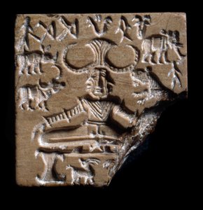 Shiva Pashupati-sæl, Mohenjo-daro, 2350-200 f.Kr. (stat.)