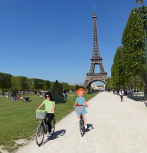 En bicyclette, 2023 (digital kunst på fotografi)