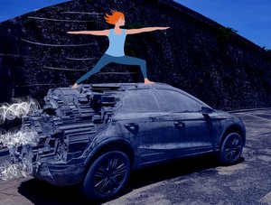 Warrior 2, 2023 (digital kunst på fotografi) af Agnes Girardon
