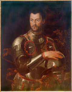 Portræt af hertug Cosimo I i rustning af Agnolo Bronzino