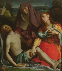 Døde Kristus mellem Jomfruen og Maria Magdalene