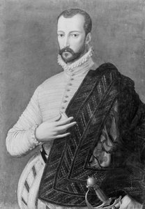Portræt af en mand af Agnolo Bronzino