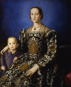 Portræt af Eleanor af Toledo med sin søn Giovanni, ca 1545 af Agnolo Bronzino