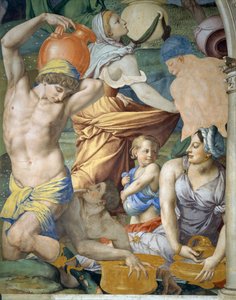 The Gathering of Manna Detail, 1540-1545 af Agnolo Bronzino