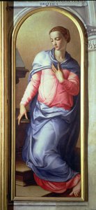 Jomfruen, højre panel af en bebudelse, 1555 (se også 82440) af Agnolo Bronzino