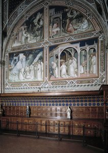 Udsigt over kapellet Castellani (eller sakramentet) dekoreret af fresker af Agnolo Gaddi (1350-1396), episoder af Sankt Antonius den Stores liv