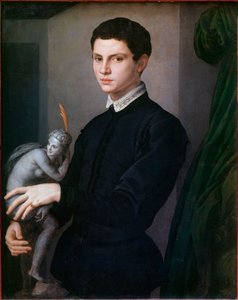 Portræt af en billedhugger. Maleri af Angelo Bronzino (1503-1572) af Agnolo Bronzino