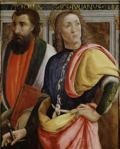 De hellige Bartholomæus og Julian Hospitaler (tempera, olie og guld på panel) af Agnolo di Domenico