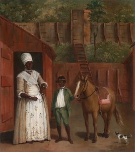 En mor med sin søn og en pony, ca. 1775.