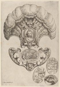 Et hovedstykke i form af en ventilator af Agostino Carracci