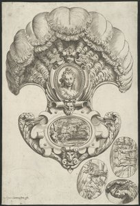 Et hovedstykke i form af en ventilator af Agostino Carracci