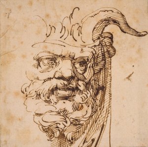 En silvan maske, 1570-1602 af Agostino Carracci
