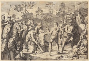Æneas flygter fra Troja med sin familie af Agostino Carracci
