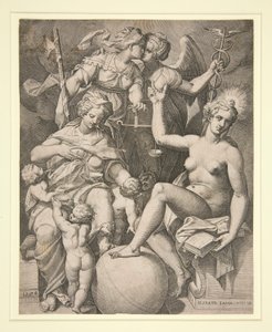 Næstekærlighed, Retfærdighed, Sandhed og Fred af Agostino Carracci