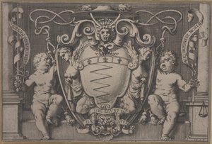 Kardinal Filippo Segas våbenskjold af Agostino Carracci