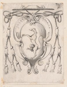 Våbenskjold fra en kardinal af Sampieri-familien, 1590-95. af Agostino Carracci
