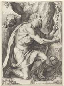 Sankt Jerome af Agostino Carracci