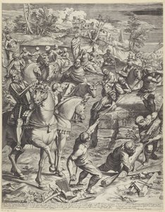 Kristi korsfæstelse (venstre del) af Agostino Carracci