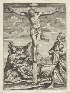 Kristi korsfæstelse af Agostino Carracci