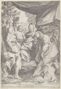 Maria med barnet og den hellige Hieronymus og Maria Magdalene af Agostino Carracci
