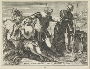 Mars sendt afsted af Minerva af Agostino Carracci