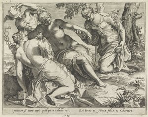 Merkur og nåde af Agostino Carracci