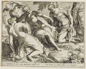 Merkur og nåde af Agostino Carracci