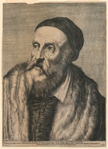 Portræt af Titian af Agostino Carracci