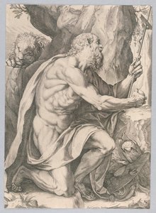 Sankt Jerome af Agostino Carracci