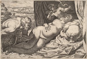 Satyr og nymfe