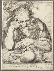 Sankt Hieronymus af Agostino Carracci